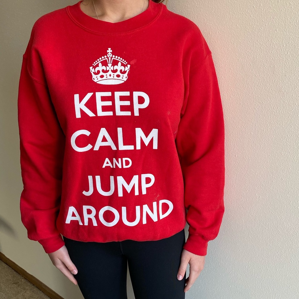 Red Crew Neck Sweatshirt